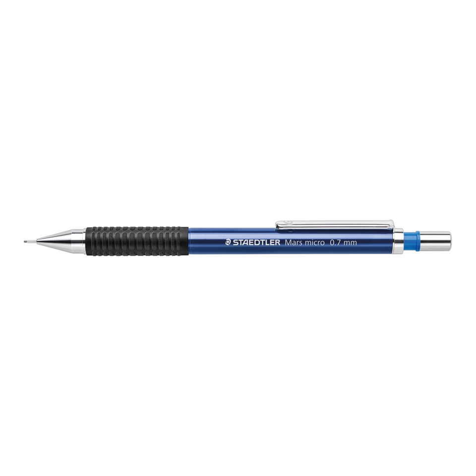 mechanischer Bleistift, blauer Körper, 0,7 mm, Griff, Clip