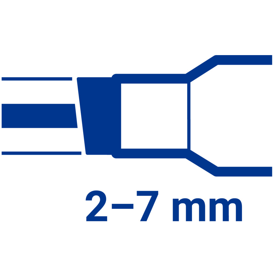 Hochspannungslitze, Kabelender, 2-7 mm, Schlitzanschluss, Steckverbindung