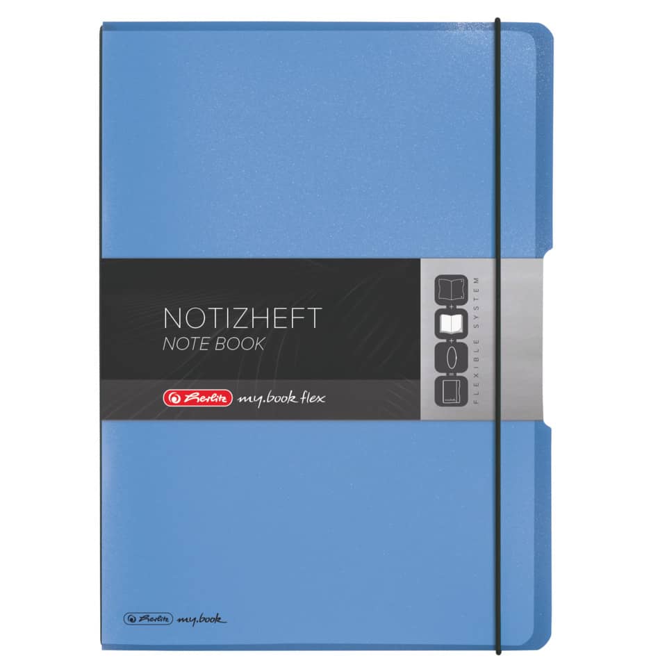 Notizbuch, Spiralbindung, Kunstleder-Optik, blau, A6