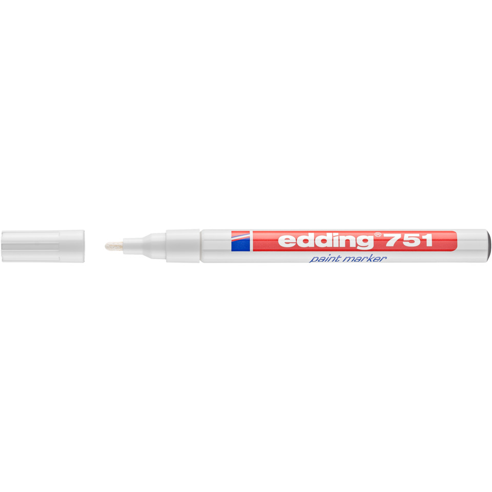  paint marker,  white marker,  red label,  edging 751,  fine nib