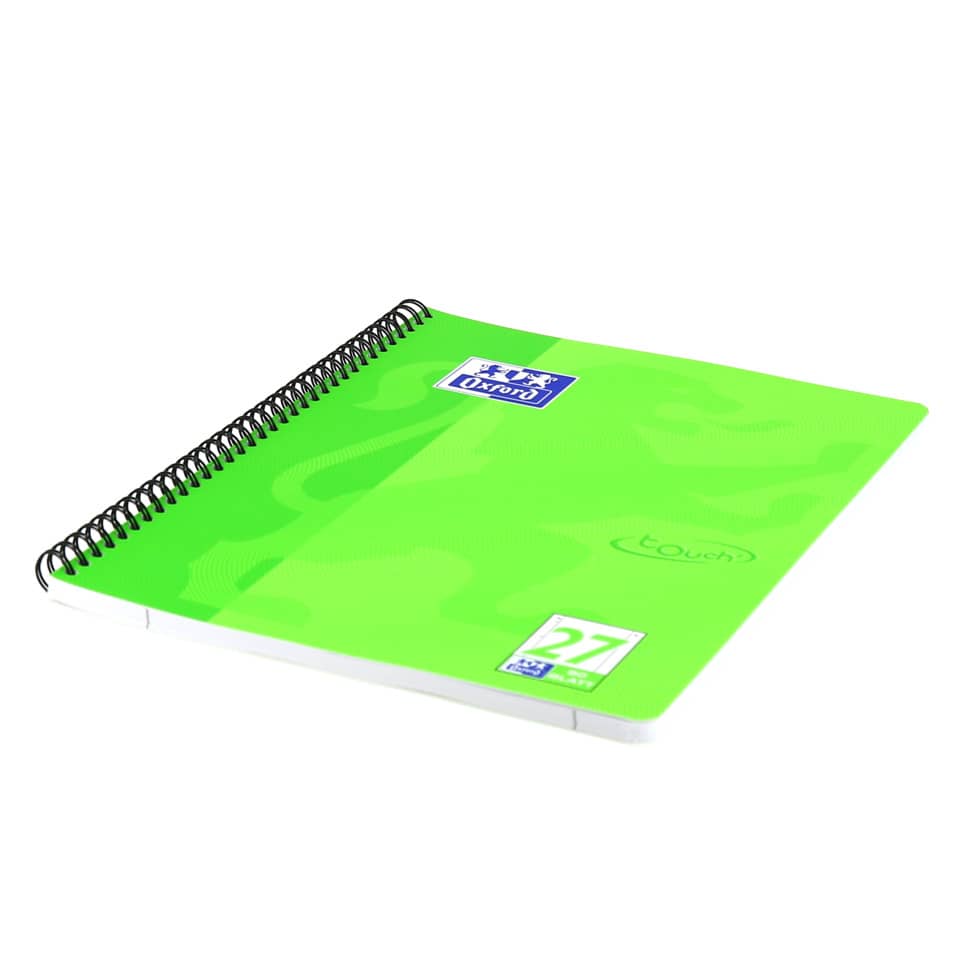 Spiral-bound notebook, Green, Sketch notebook, Wire binding, A4 size