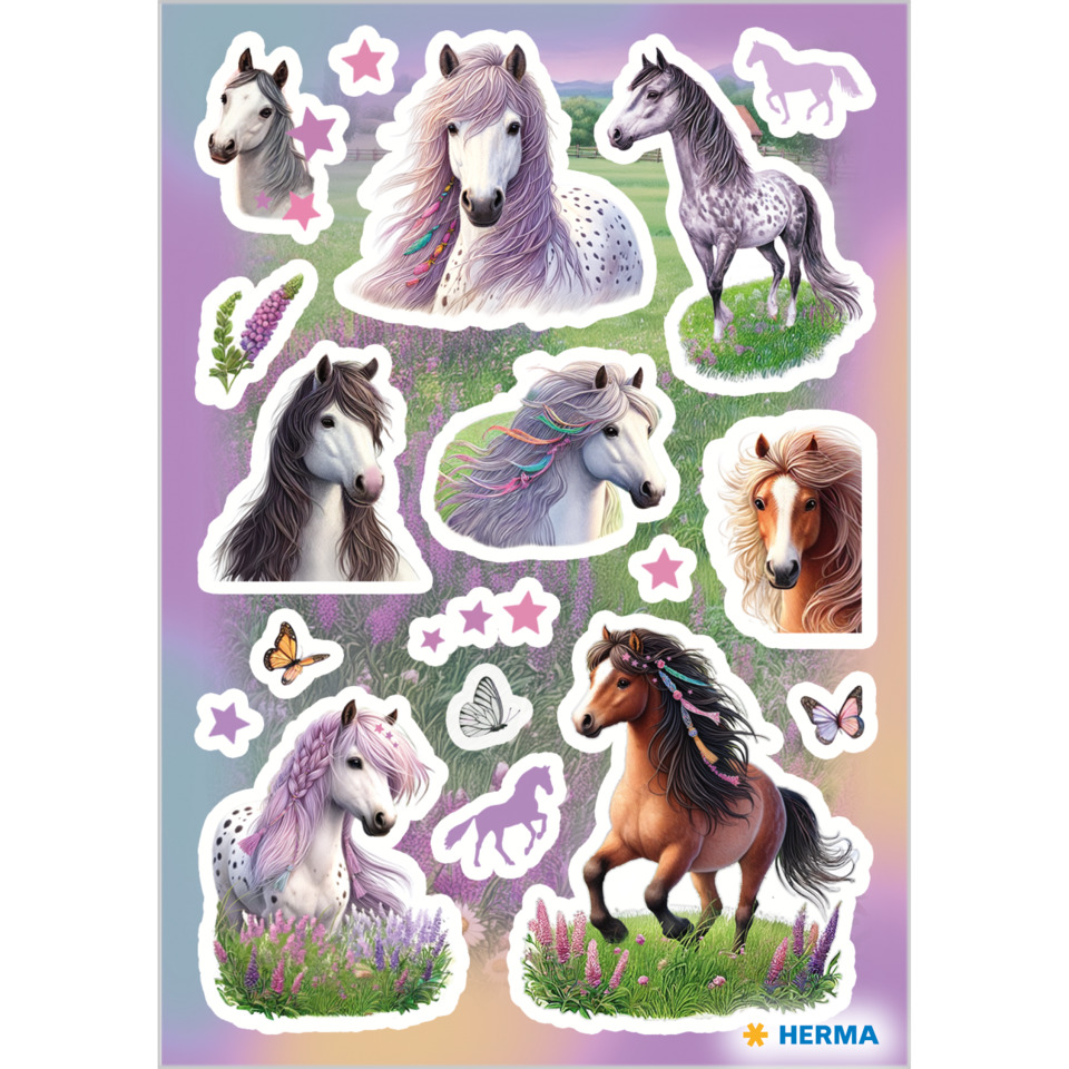 Hochlandpferd, Pferdeaufkleber, Stickers, Reitermotiv, Kleepon Sticker