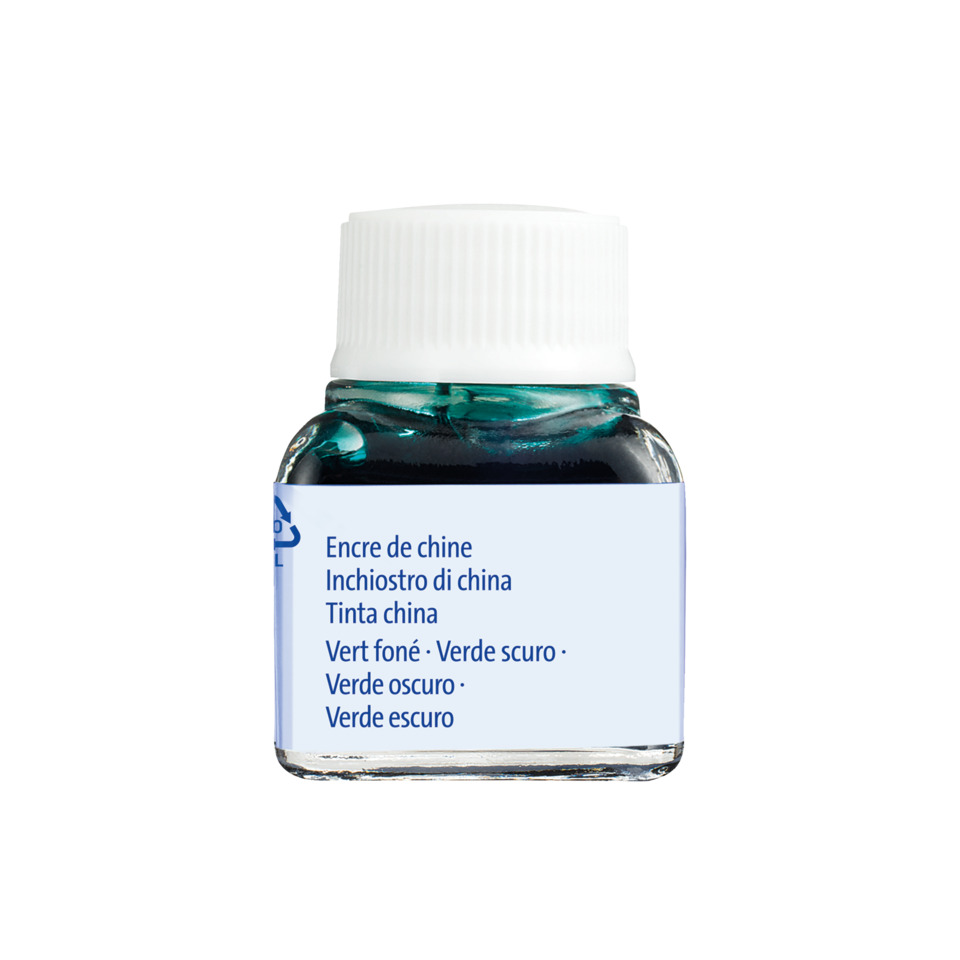 Tintenflasche, Pigment, Chinesische Tinte, Blaugrüne Tinte, Kunstbedarf