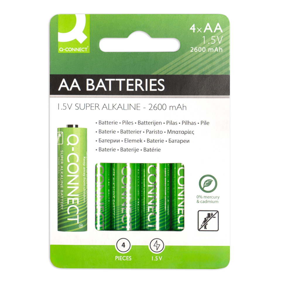 AA-Batterien, Alkaline, 1,5V, 2600mAh, Pack