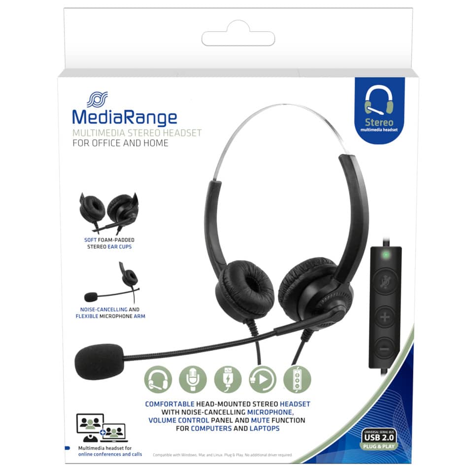 Kopfhörer, Headset, USB 2.0, Nebel Mikrofon, Stereo Headset