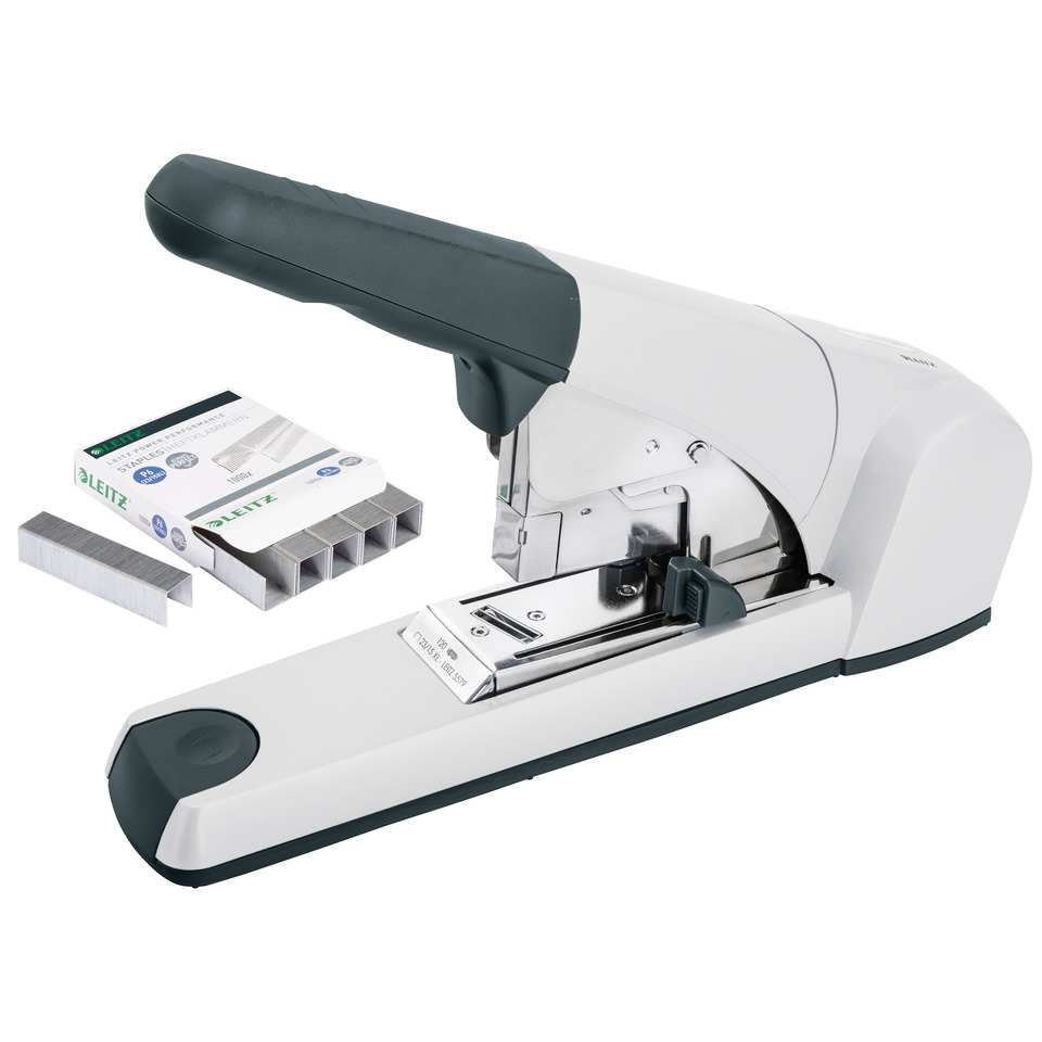 Klammerstapler, Stapler, Heftgerät, Metallbasis, SchwarzGrauesGehäuse