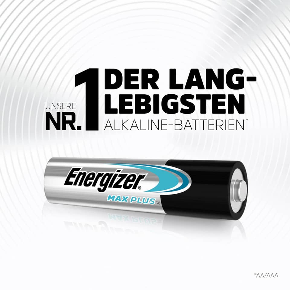 Batterie, Alkaline, AA, Energizer, Max Plus