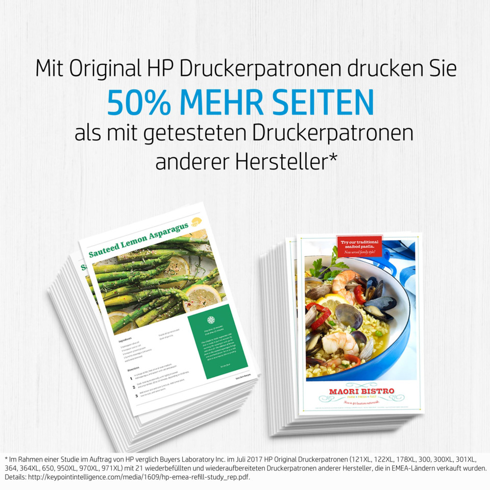 druckerpatronen, flyer, rezeptheft, maori bistro, asparges