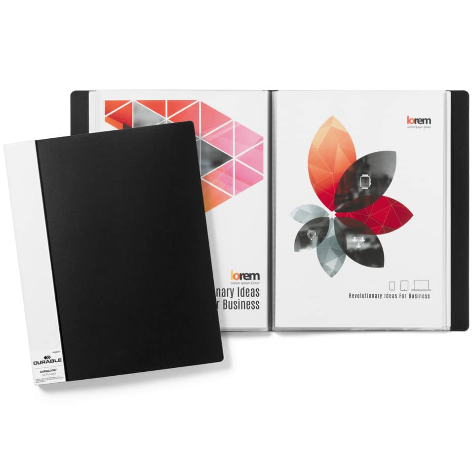 Sichtbuch DURALOOK®, DIN A4, mit 50 Hüllen, 30 mm, schwarz DURABLE 2425 01