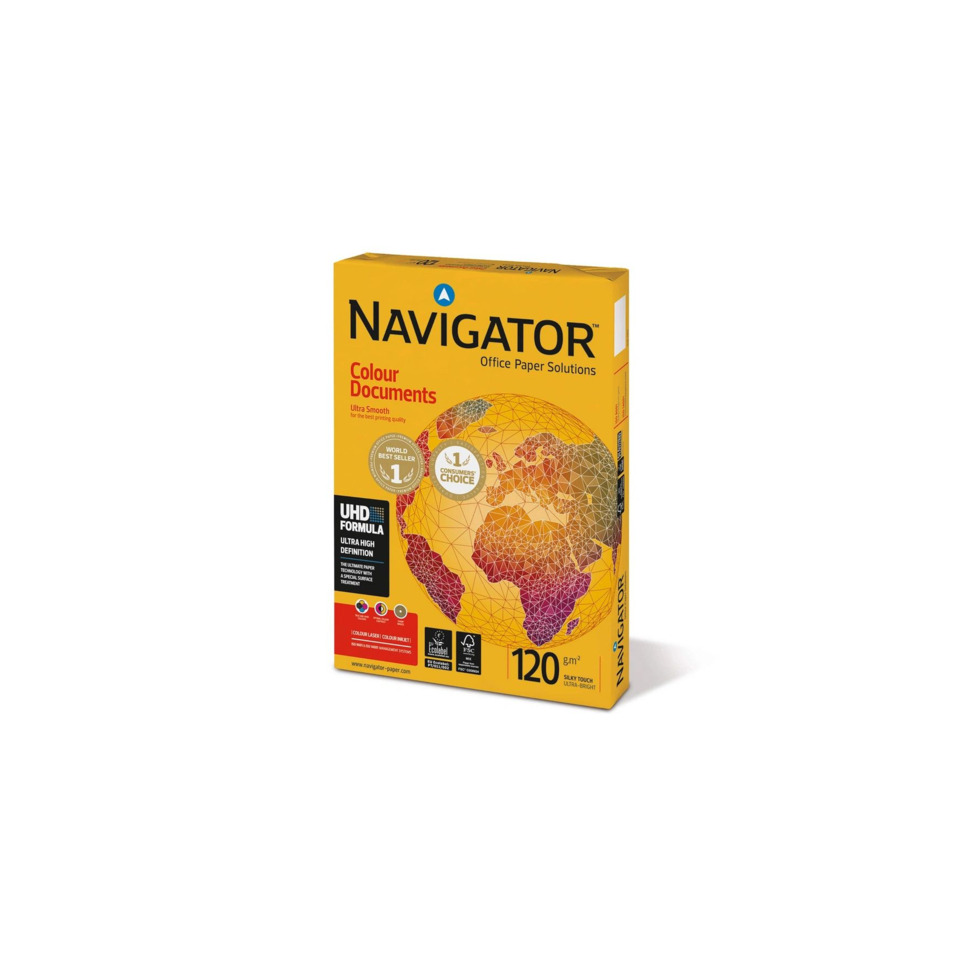 Office paper, Colour documents, Colour paper, 120 gsm, Weltkarten-Design