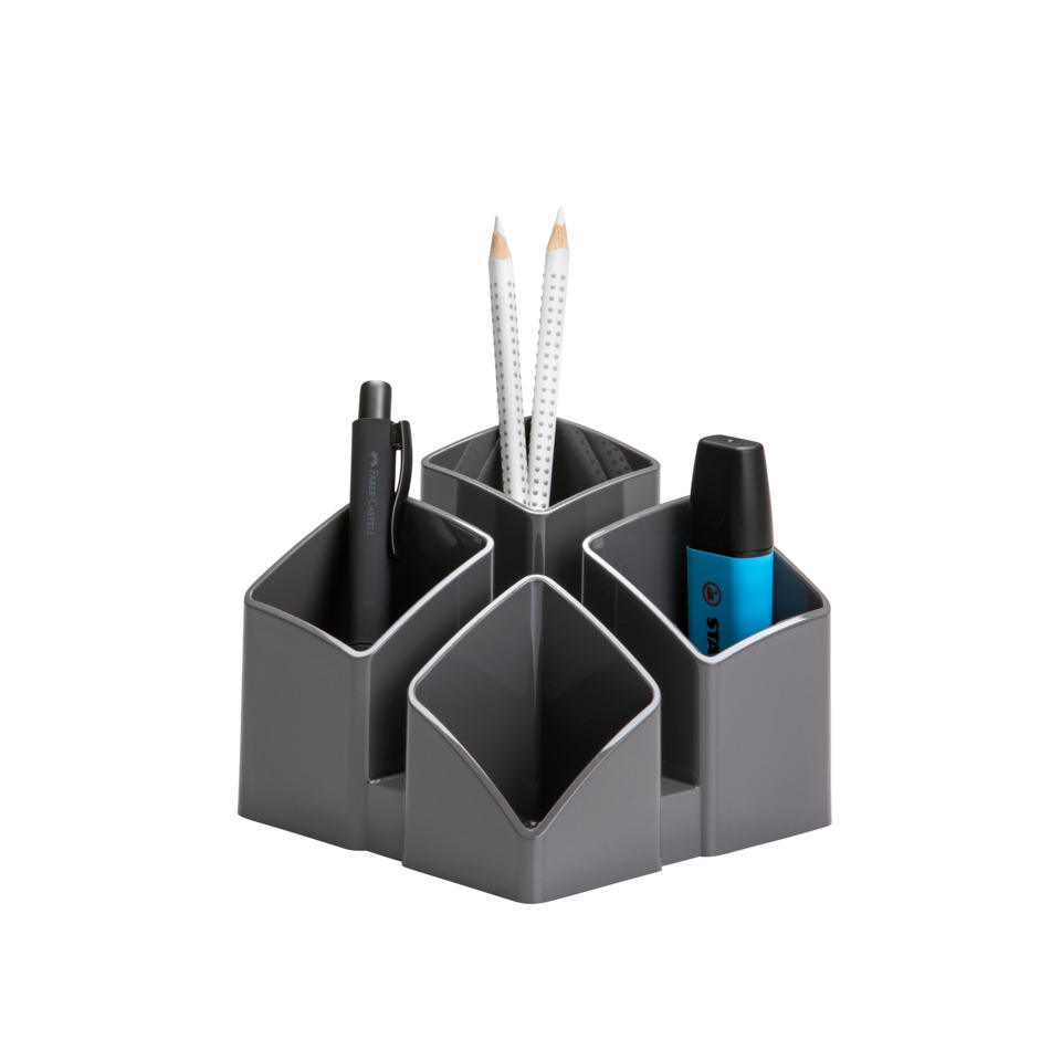 Schreibtisch Organizer, Stifthalter, Pencil Holder, Ordnerfach, Oberfläche grau