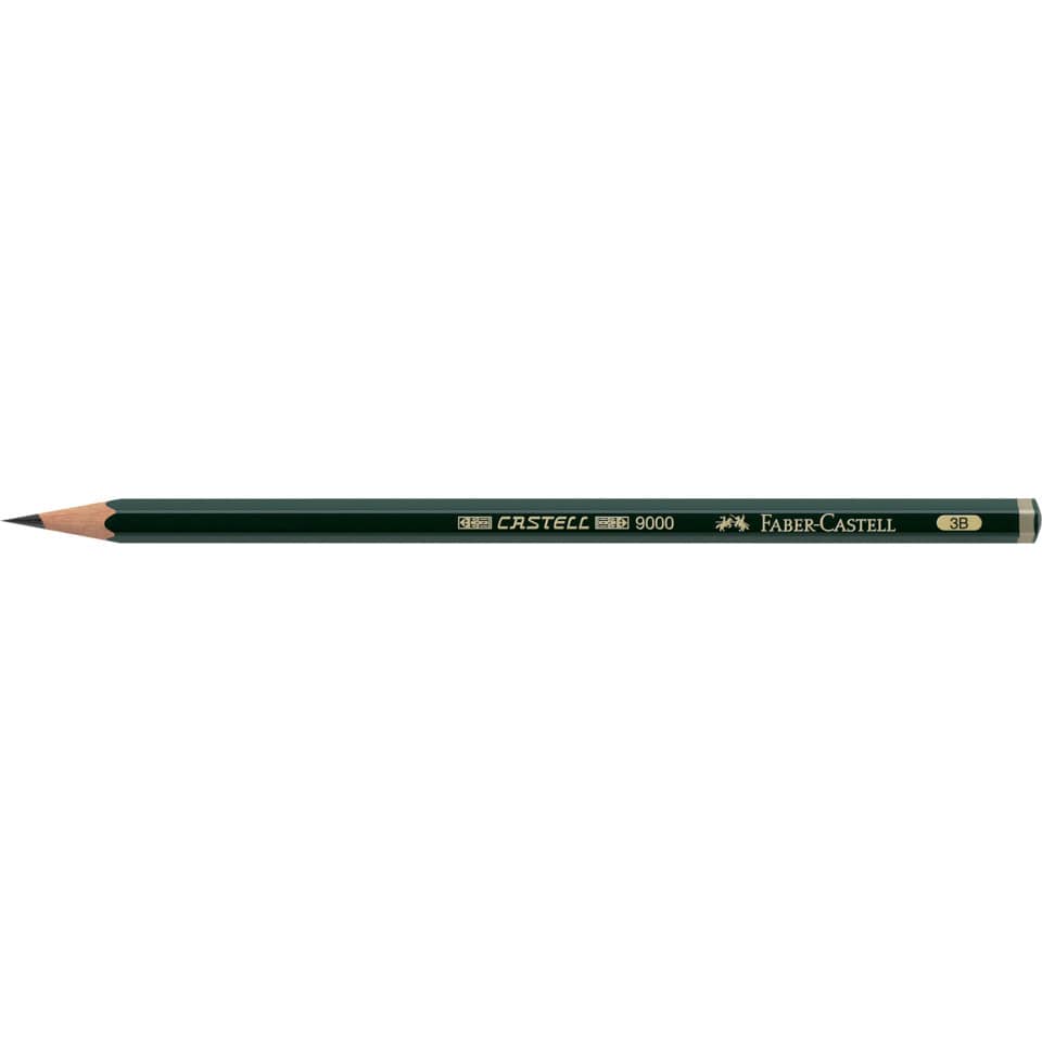 Bleistift, 3B, Rundspitze, Dunkelgrün, Faber-Castell