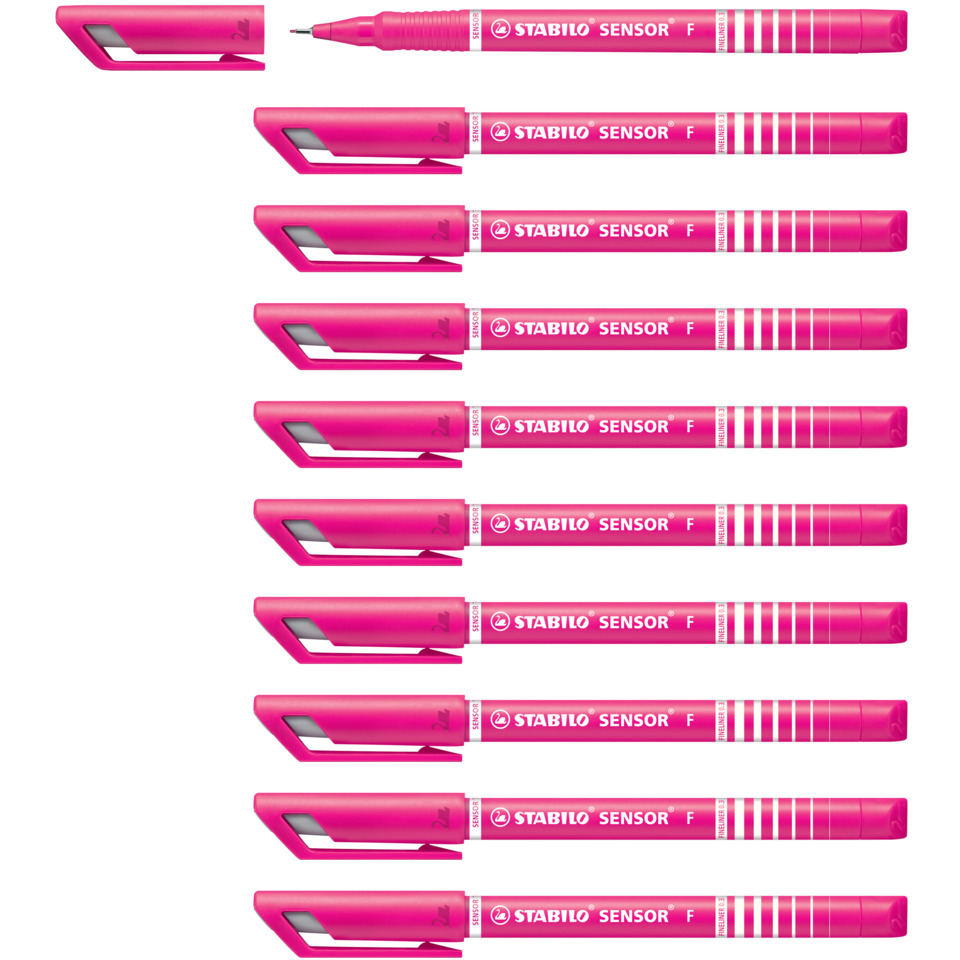pink, highlighter, marker, stick, sensor F, pink highlighter, stabilo sensor, graduated pink, marker pen, tip retractable