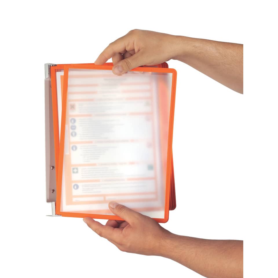 binders, orange, plastic sleeve, document holder, ring binder