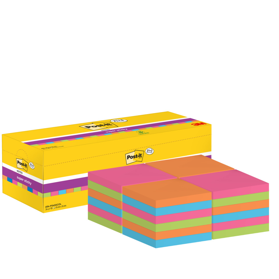 Post-it Notizen, Haftnotizen, Mehrfarbig, Stapelpads, Notizblock