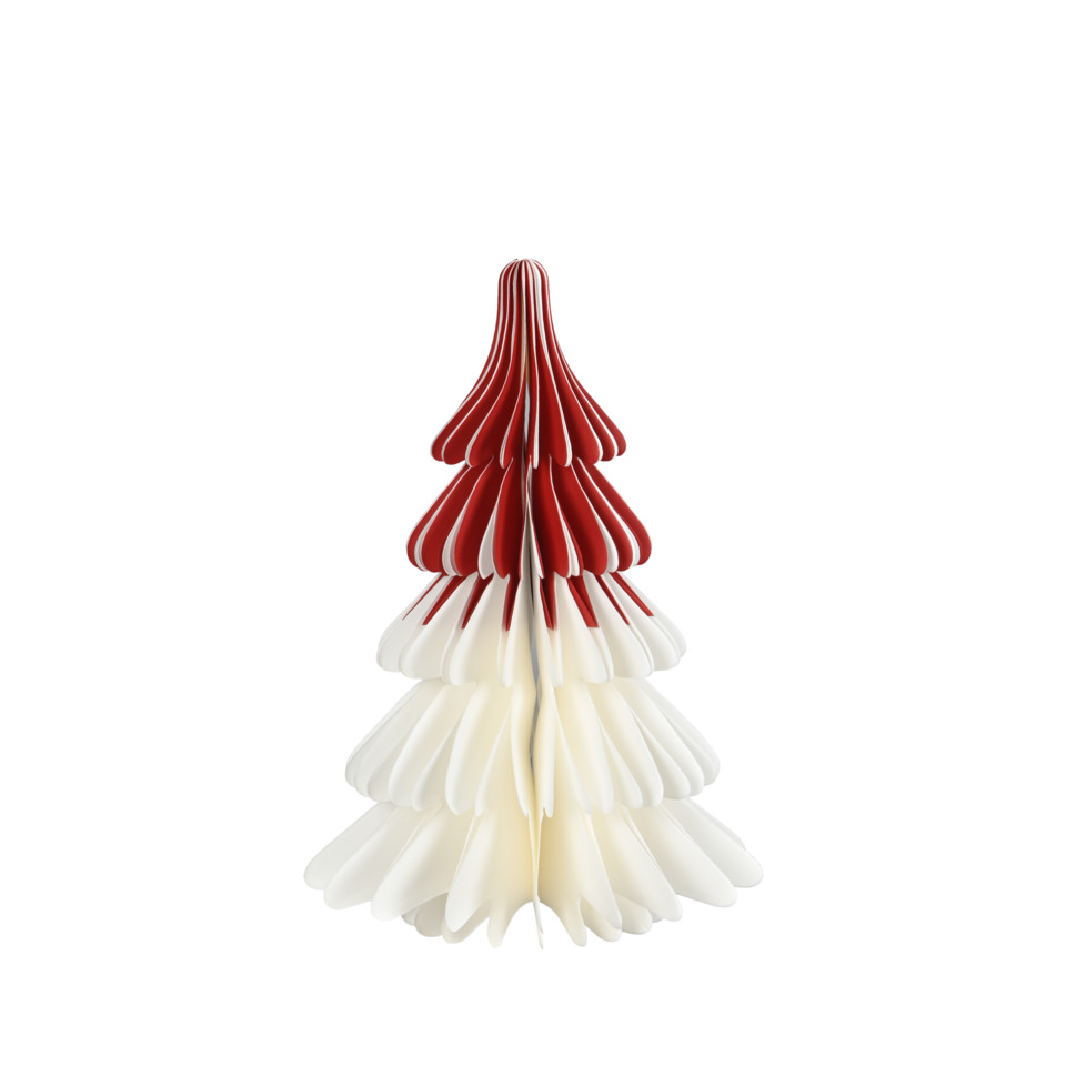 Papierkunst, Dekoration, Weihnachtsbaum, 3D-Papier, Rot-Weiß