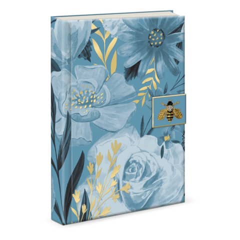 Notizbuch Spring Garden Blue mit Brosche, A5, 104 Blatt, liniert PUNCH STUDIO 50480 Notizbuch Spring Garden Blue mit Brosche, A5, 104 Blatt, liniert PUNCH STUDIO 50480