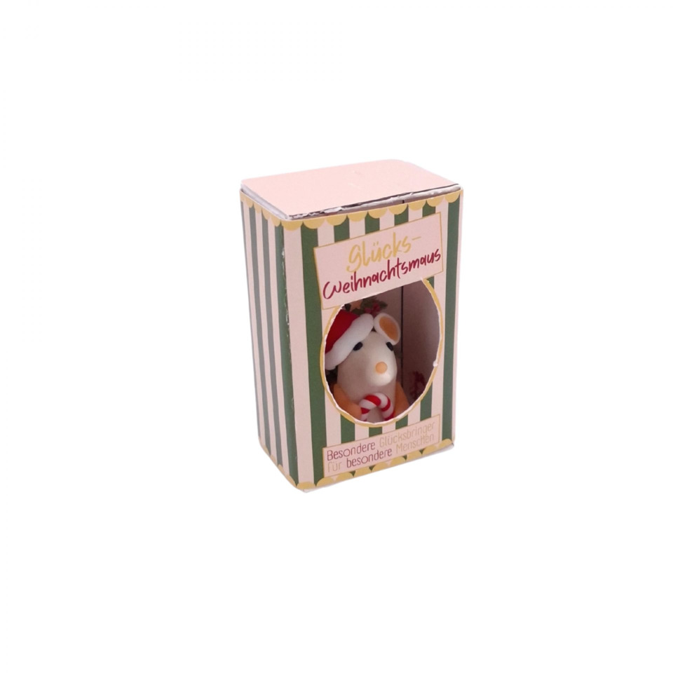 Weihnachtsfigur, Schneemann, Miniatur, Geschenkverpackung, Streifen