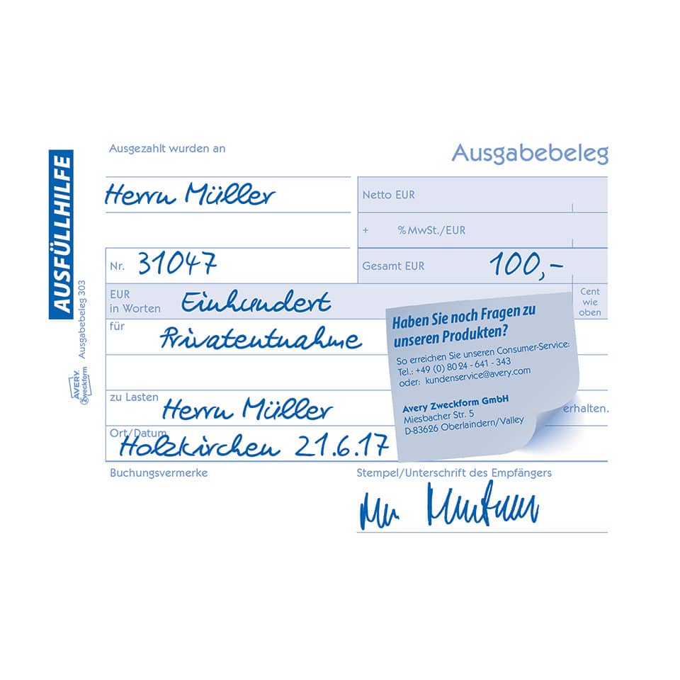 Auszugebescheinigung, Gutschein, Euro, Hundert, Rechnungsbeleg