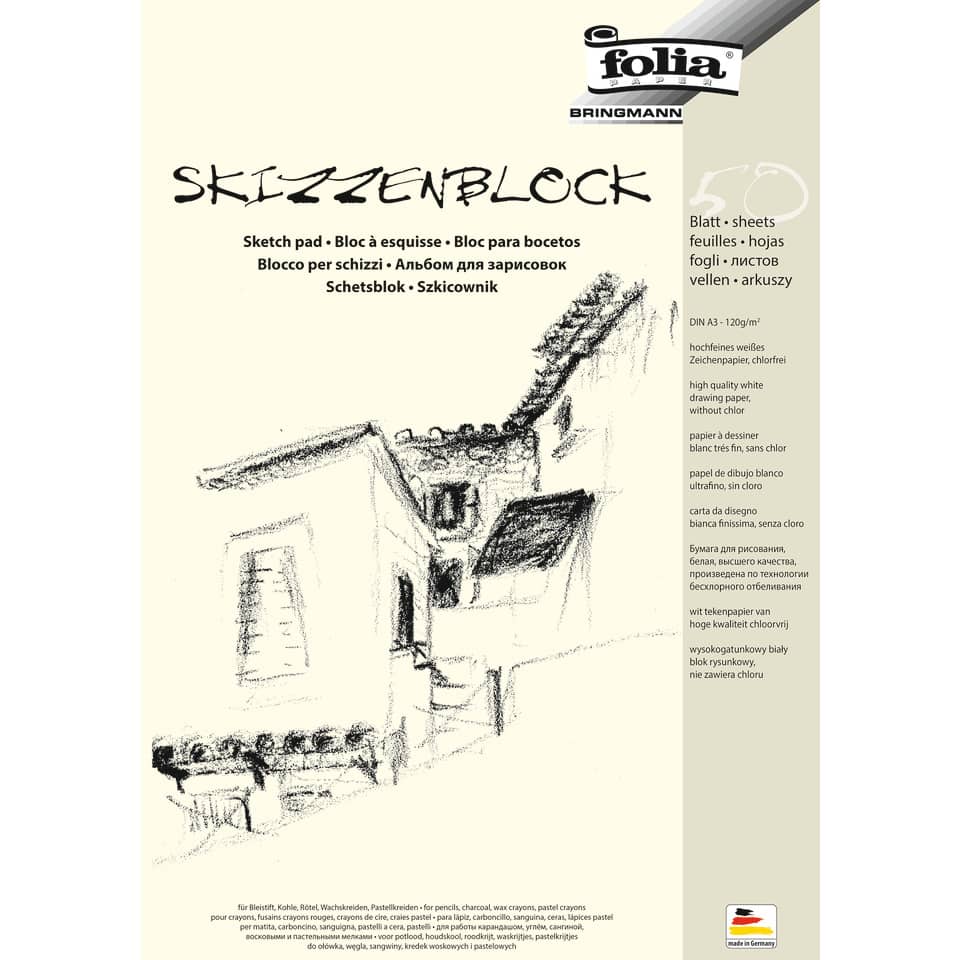 Skizzenblock, Zeichnungsblock, Weißes Papier, Künstlerblock, Skizzenpapier