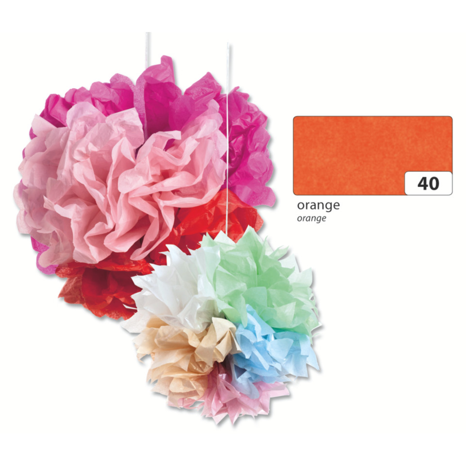 Wanddekoration, Papierblumen, bunte Pompons, Hängedekoration, Papierfächer
