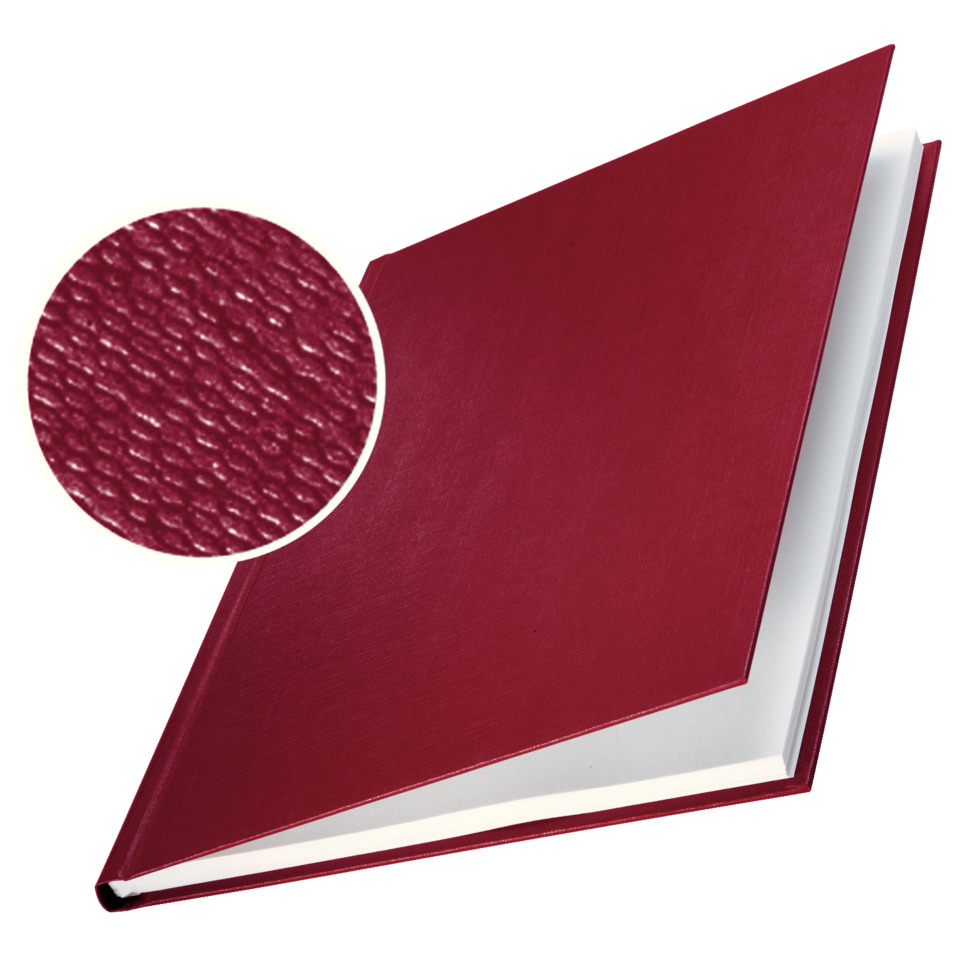 Klammer-/Deckblatt, Lederoptik, Rot, Notizbuch, Gekocht?, Notizbuch, rot, Leder, Hardcover, Bindung