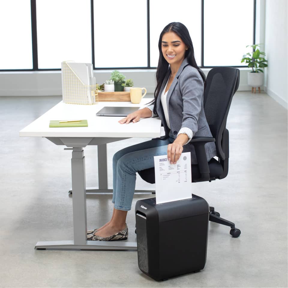 office, desk, frau, drucker, rechnung