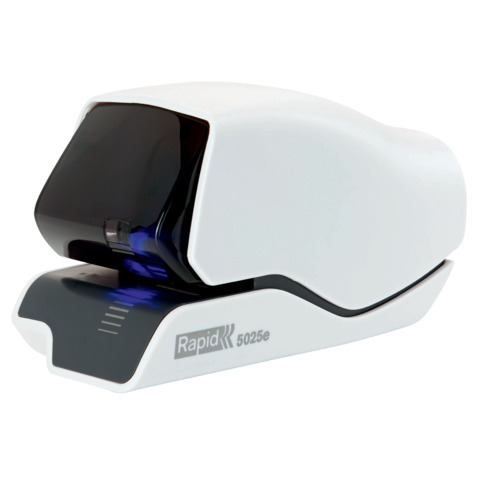 Elektrisches Heftgerät 5025e, 25 Blatt, Einlegetiefe 25 mm, weiß RAPID 25095200