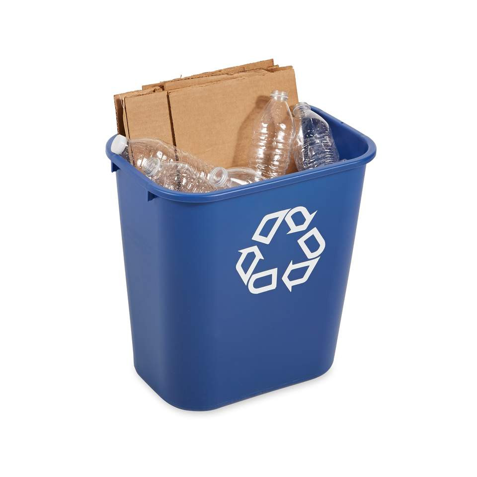 Mülleimer, Abfallbehälter, Recycling, Plastikflaschen, Papier