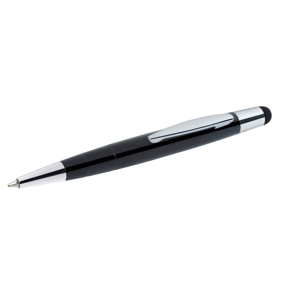 Kugel-Schreibgerät, Gelschreiber, Schreibgerät, Schwarz, Metallic-Silber
