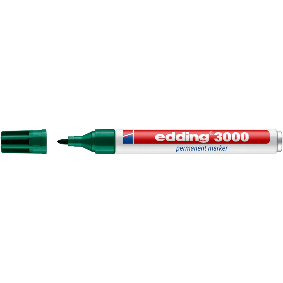 Permanentmarker, Marker, Filzstift, Grün, Kappe abnehmbar