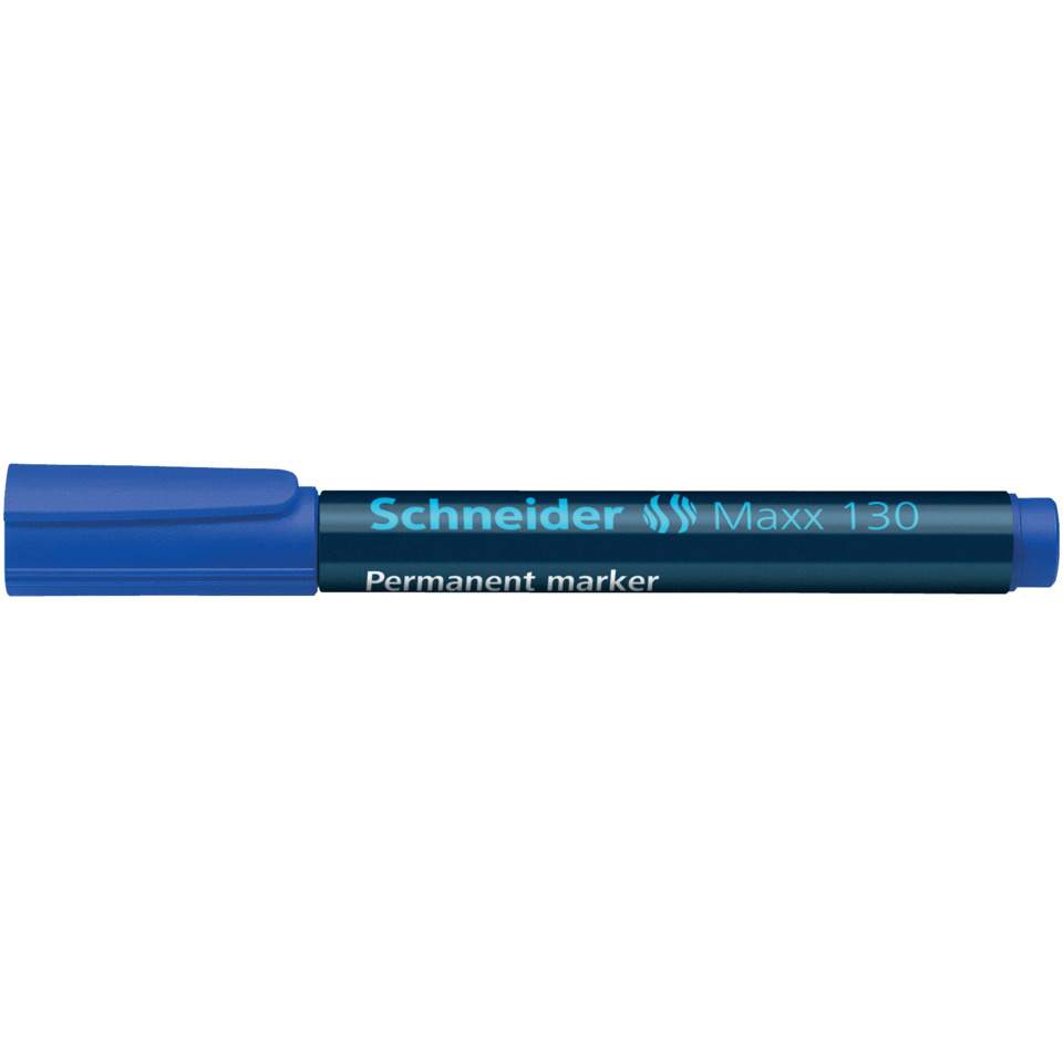 Permanent marker, Marker pen, Blue, Schneider Maxi 130, Chisel cap