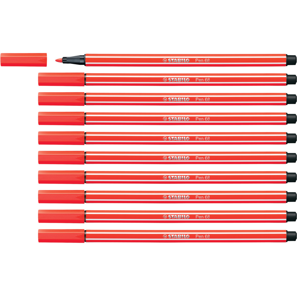 Kugelschreiber, Stabilo, Kennzeichnung, Rot, Korpus