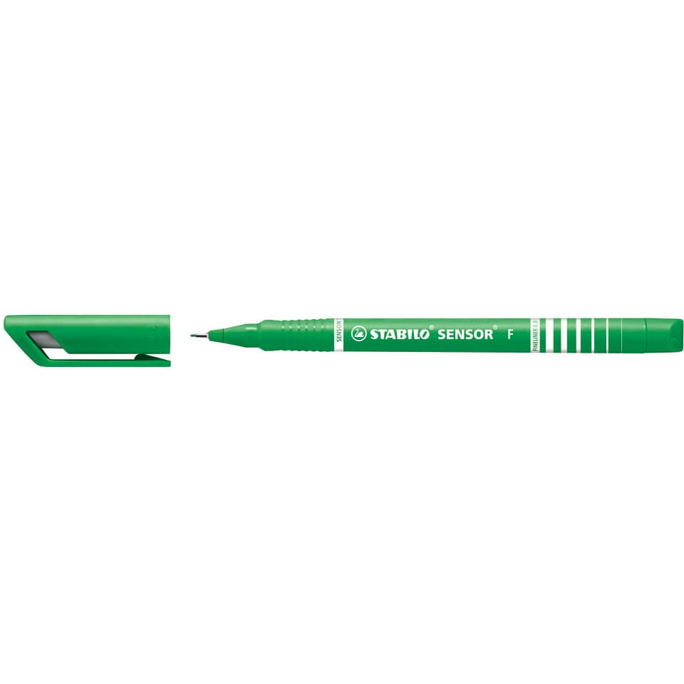Korrekturmarkierer, Grün, Stabilo, Sensor F, Filzstift