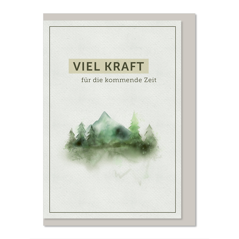 Bildschirmkarte, Naturlandschaft, Waldszene, Grüntöne, Aquarell