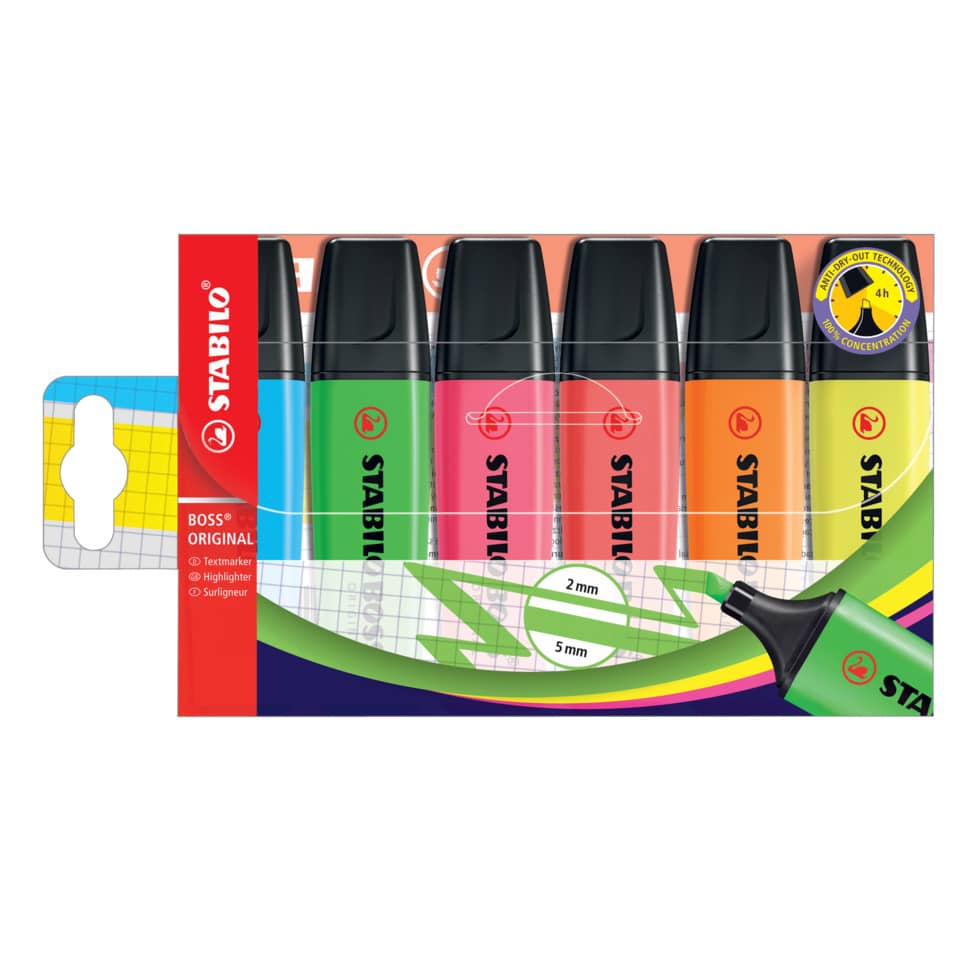 Marker, Highlighter, Textmarker, Set, Assorted colors