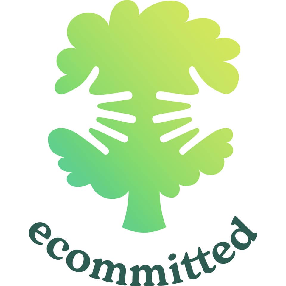 eco logo, tree emblem, grüne Gradient, Natur Symbol, ökofreundlich