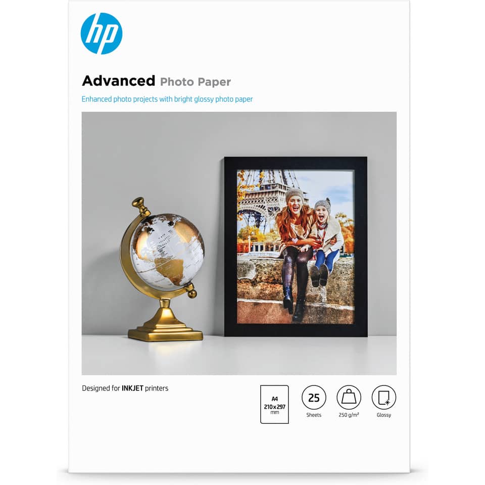Fotopapier, HP Advanced, Glänzend, A4, 25 Blatt