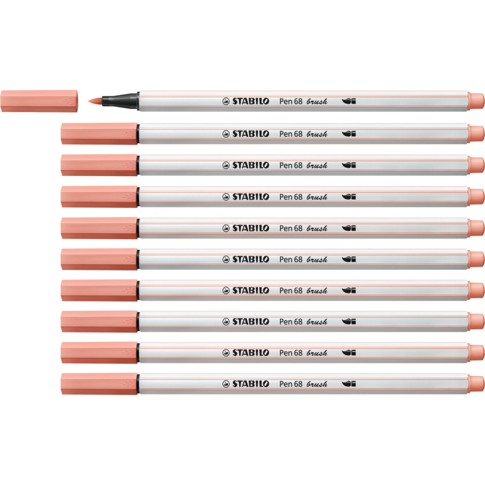 Stabilo Pen, Brush Pen, Marker, Künstlerstift, Rosenholzrosa, Stabilo Stift, Marker, Brush, Pfirsich Farbe, Kalligraphie