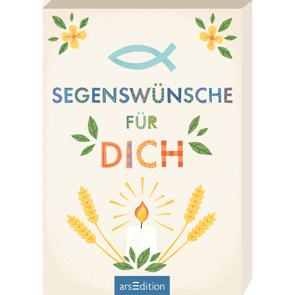 Karte, Segenswünsche, Kerze, Blumen, Laurel
