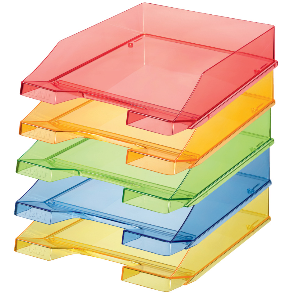 Ablageboxen, Schubladenbox, Aufbewahrungsbox, Transparent, Mehrfarbig