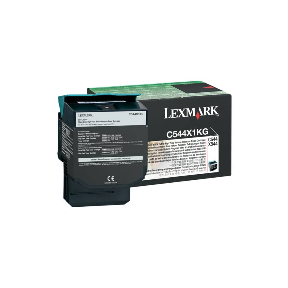 Tonerpatrone, Schwarzer Toner, Laserdrucker, C544X1KG, Lexmark-Verpackung