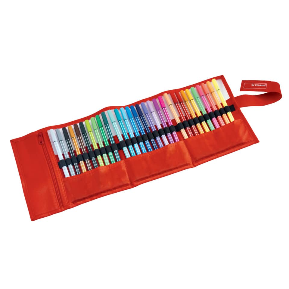Filzstiftset, Marker-Set, 22 Farben, Kunstbedarf, Aufbewahrungset