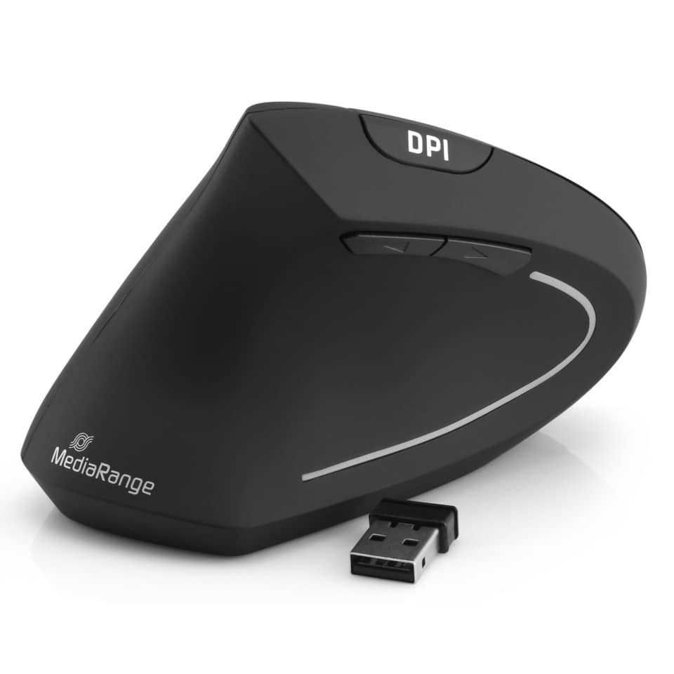 Maus-Aufsatz, DPI-Schalter, USB-A-Stecker, Mediarange, schwarz