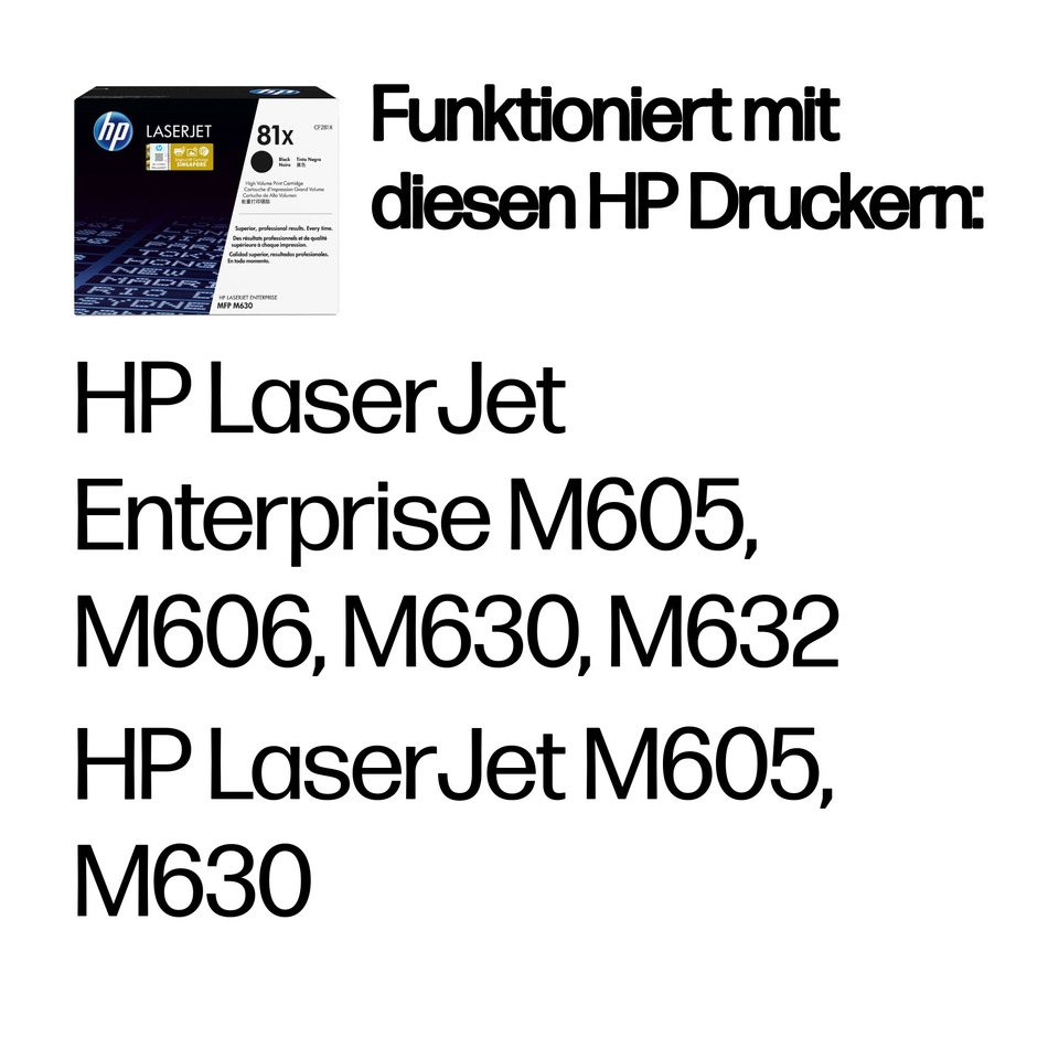 HP LaserJet, Laser-Drucker, M605, M606, M630