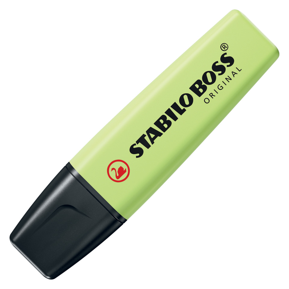 Highlighter, Green, Stabilo Boss, Pastel, Chisel tip