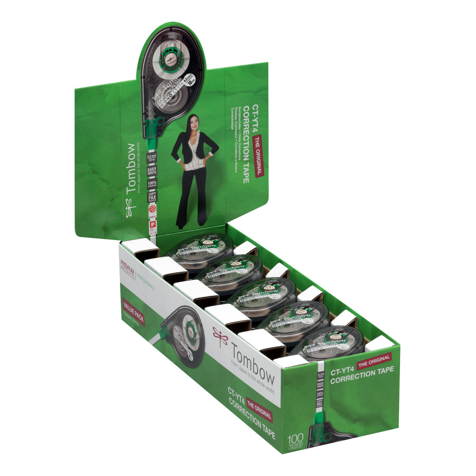 Korrekturband, Klebeband, Korrekturband-Rolle, Grün, Display-Pack