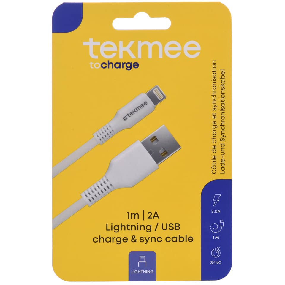 Lightning-Kabel, USB-C, USB, 1 m, 2 A