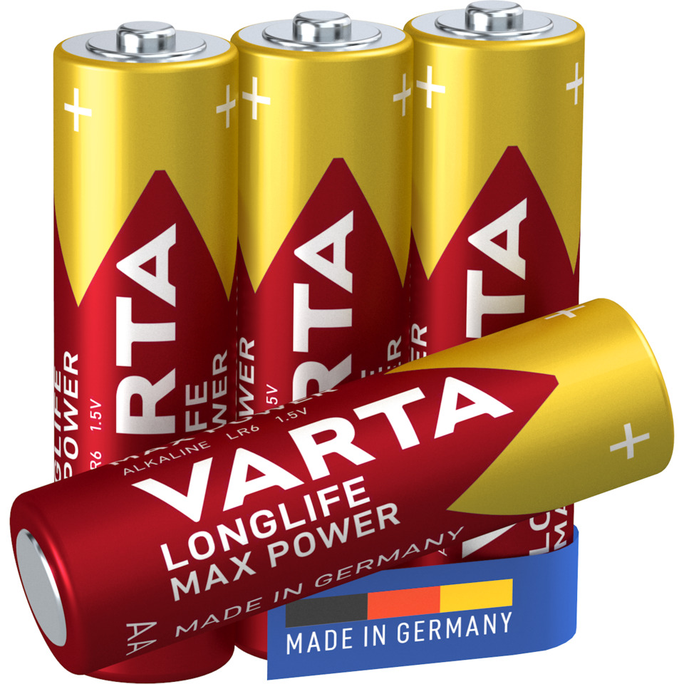 Batterien, AA-Batterien, Alkaline, Made in Germany, Energiequelle