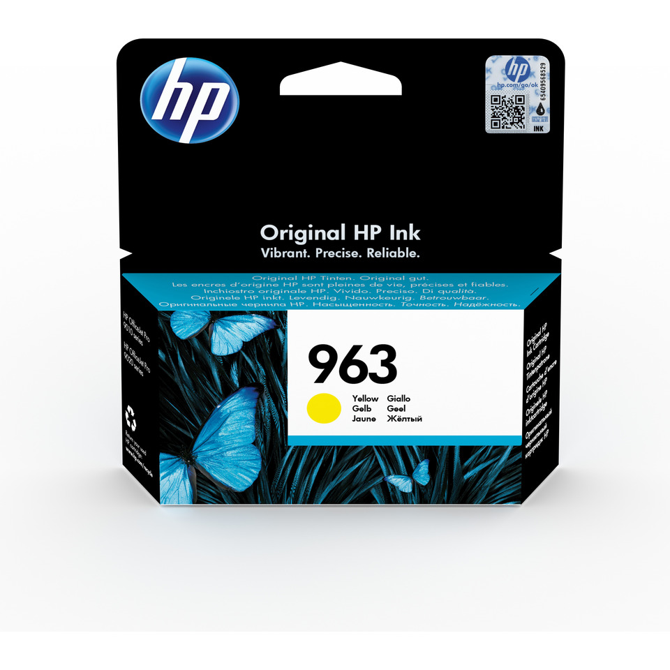 Tintenpatrone, HP Tintenpaket, 963 Gelb, Gelb Farbe, Originaltinte